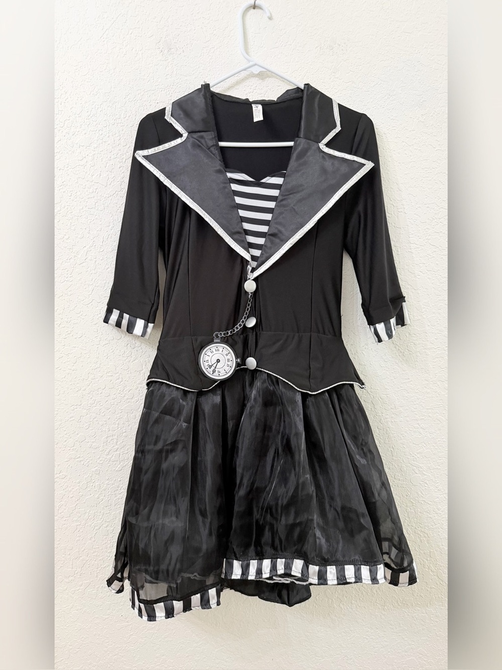Alice In Wonderland Dark Mad Hatter Cosplay Halloween Costume Dress - L